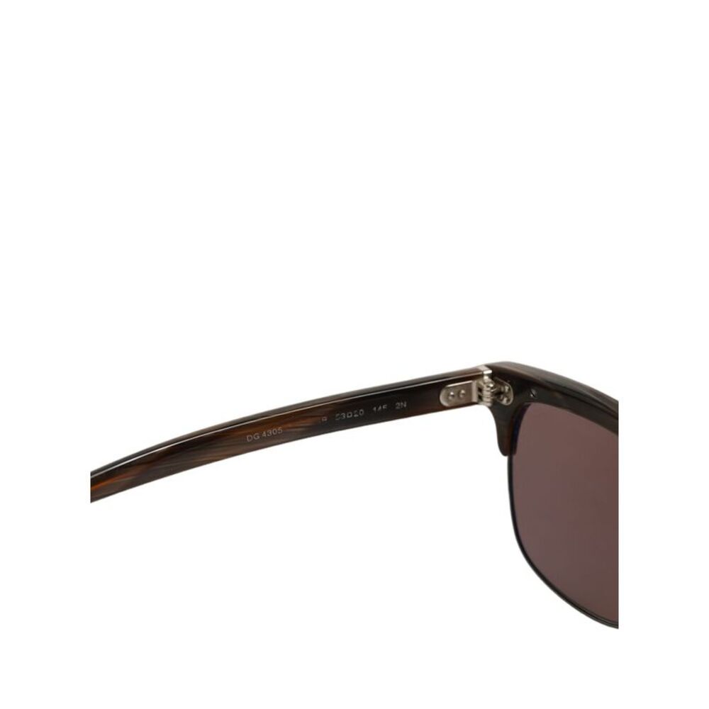 Dolce & Gabbana Brown DG4305 Striped Acetate Frame Eyewear Women's Sunglasses